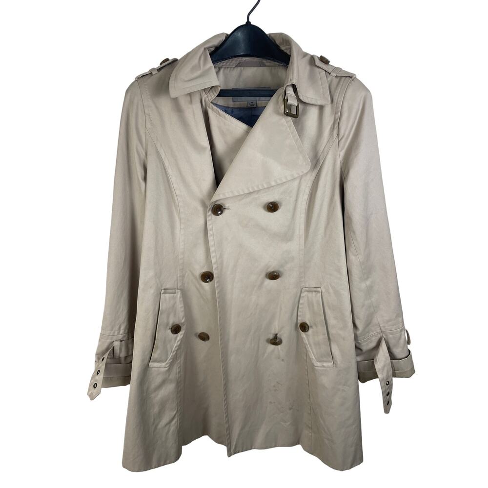 Marc New York Double Breasted Trench Coat Size Medium Women Classic Old Money